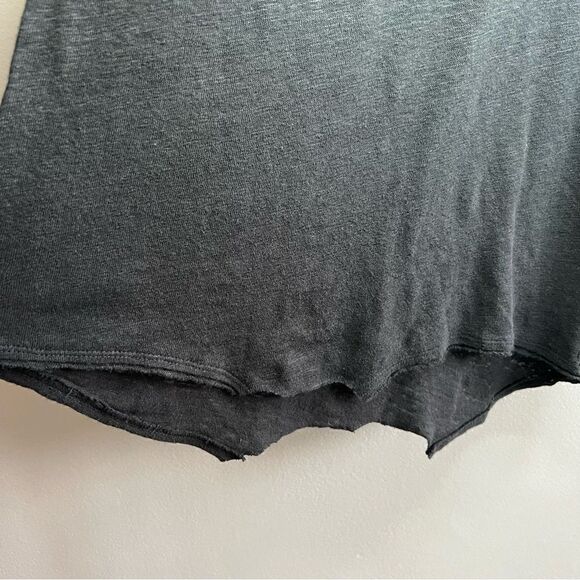 Free People Intimately All the Time Linen Blend Black Tank Top Sleeveless Shirt - Picture 6 of 12